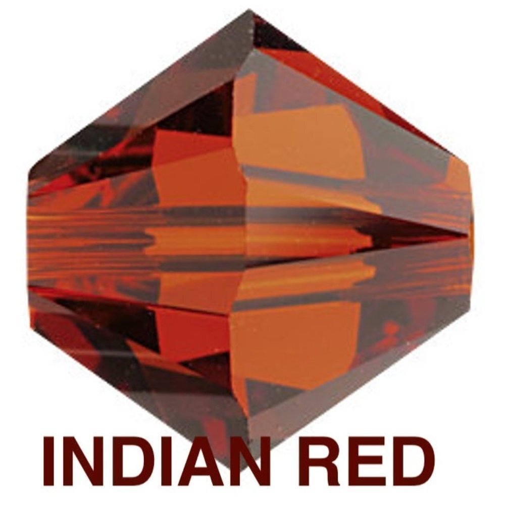 As low as $2 4mm Indian Red Swarovski Crystal Bicone 5301 Beads 20pcs